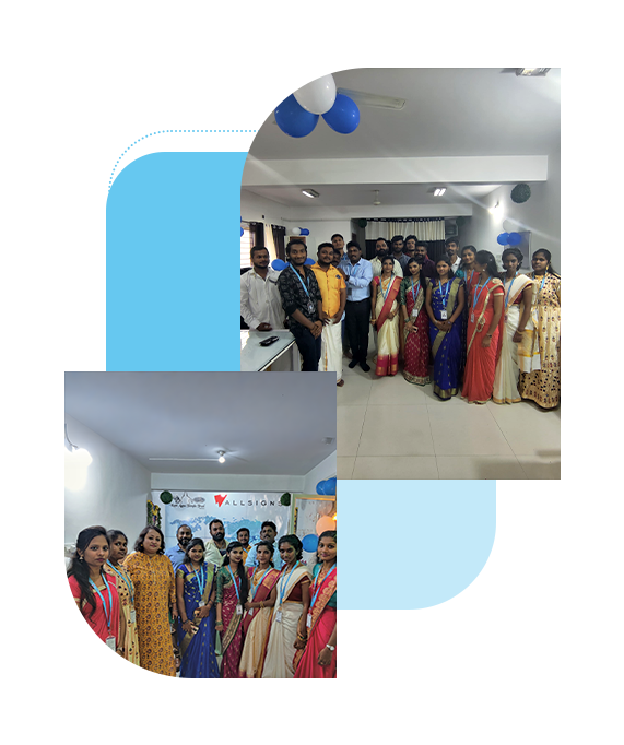 Group photo of students and trainers at Allsigns Institute showcasing the institute learning community