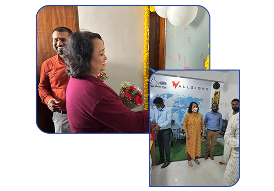 Official inauguration event at Allsigns Institute with guests and team members during the opening ceremony